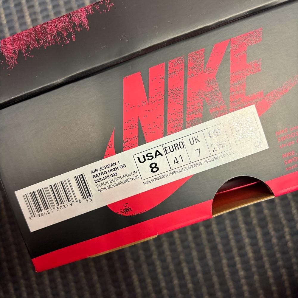 Nike Air Jordan 1 High OG in Black and Off white ‘Self Expression’